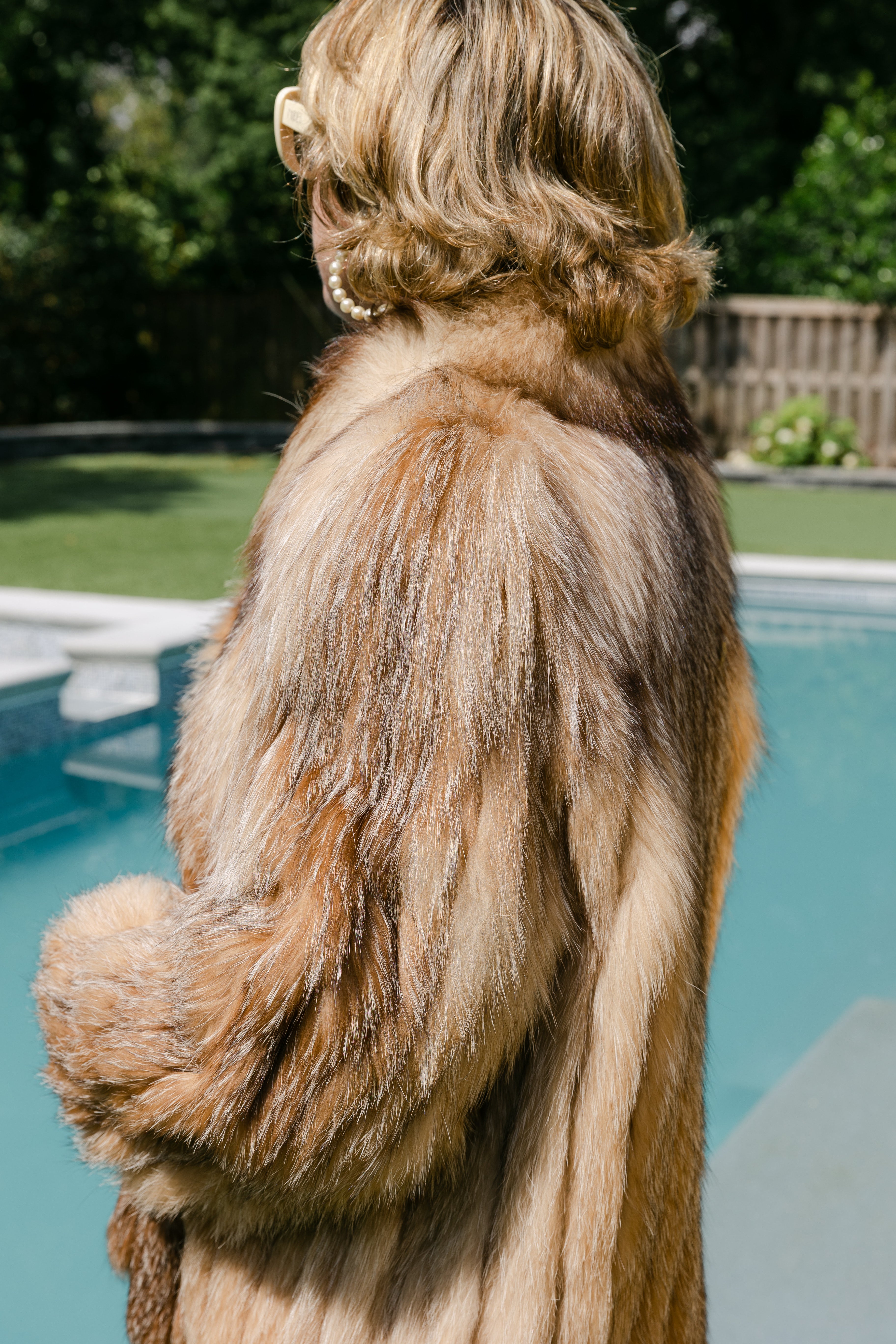 Golden Seal Coat w/Crystal Fox Collar