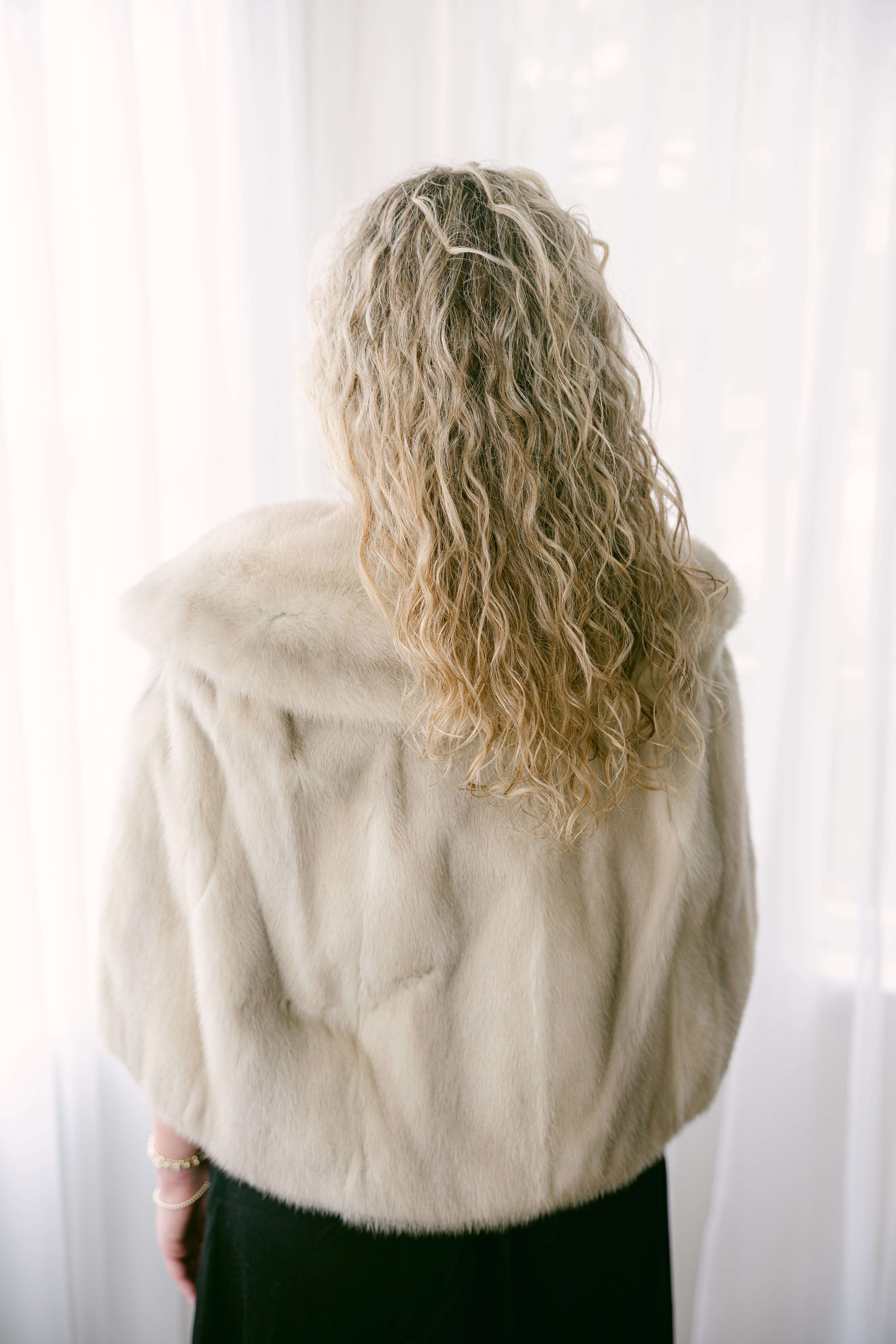 Tourmaline Mink Capelet