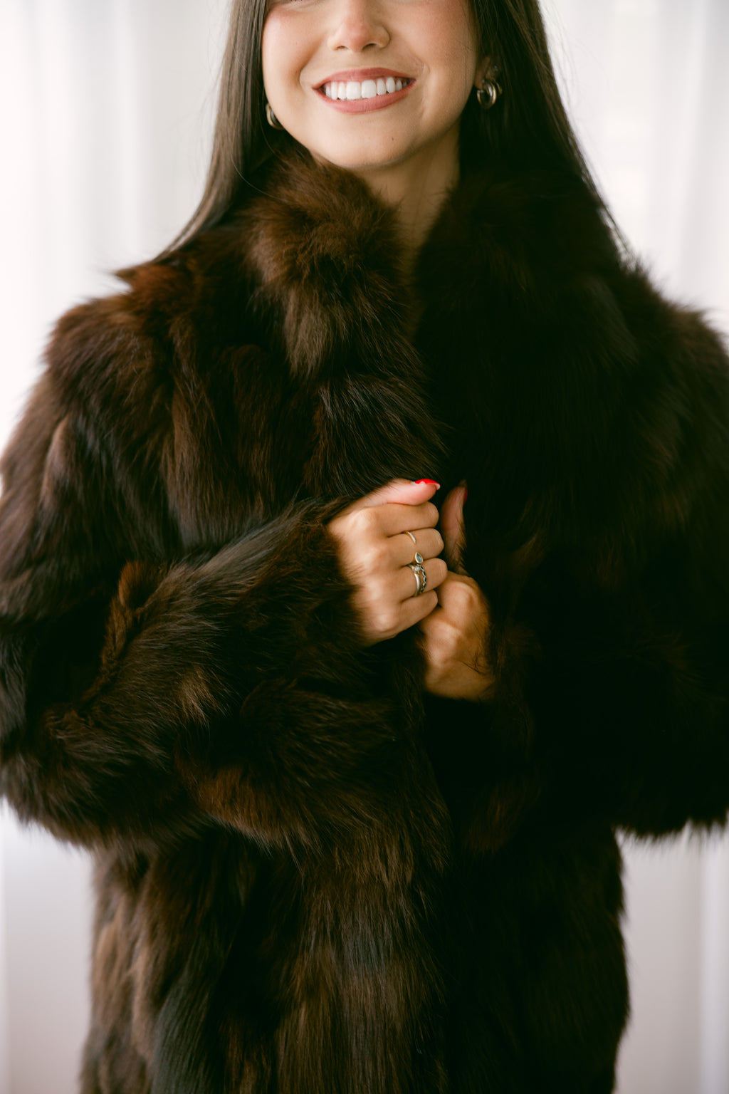 Brown Fox Flowy Jacket