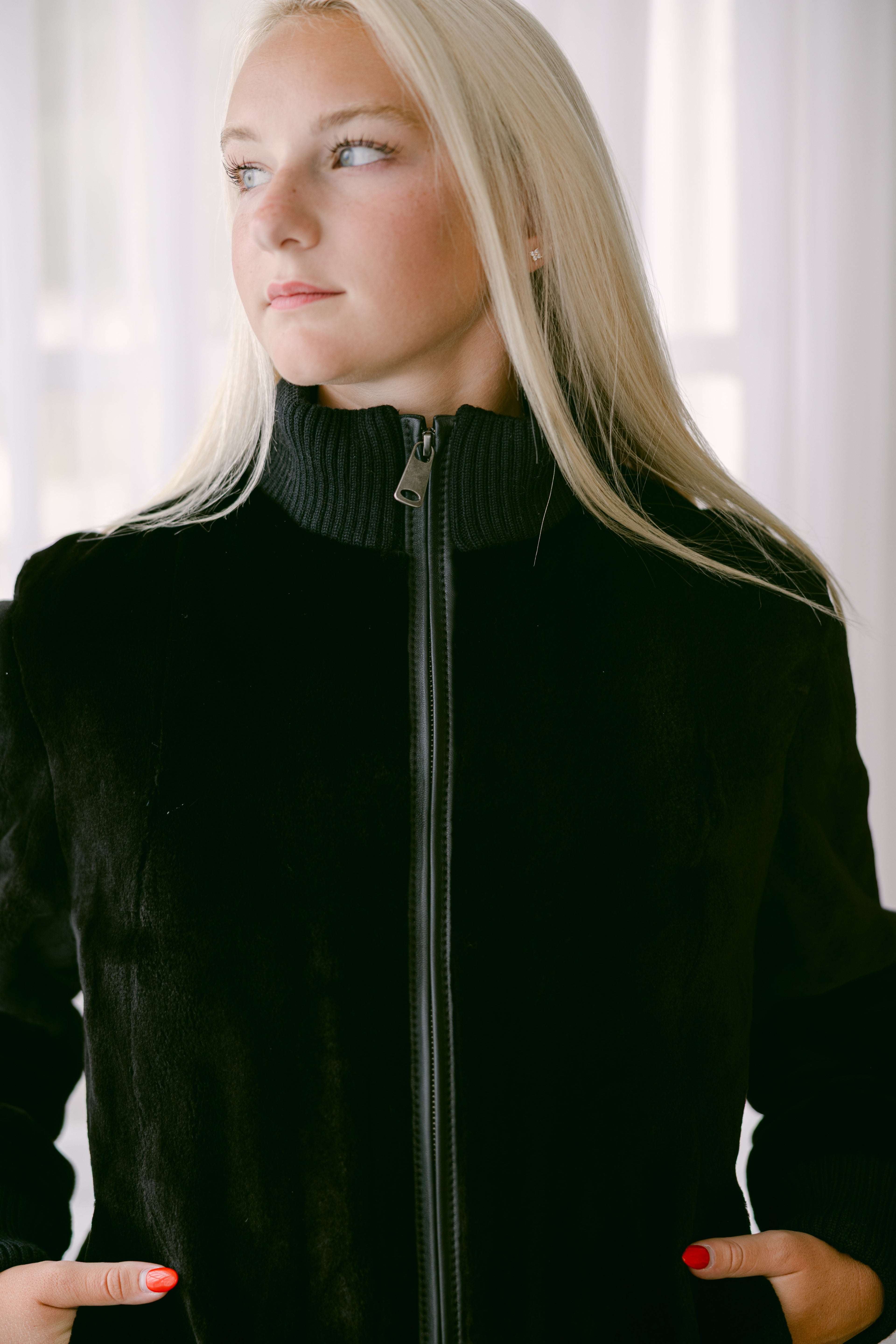 Sheared Ranch Mink Zippered Jacket