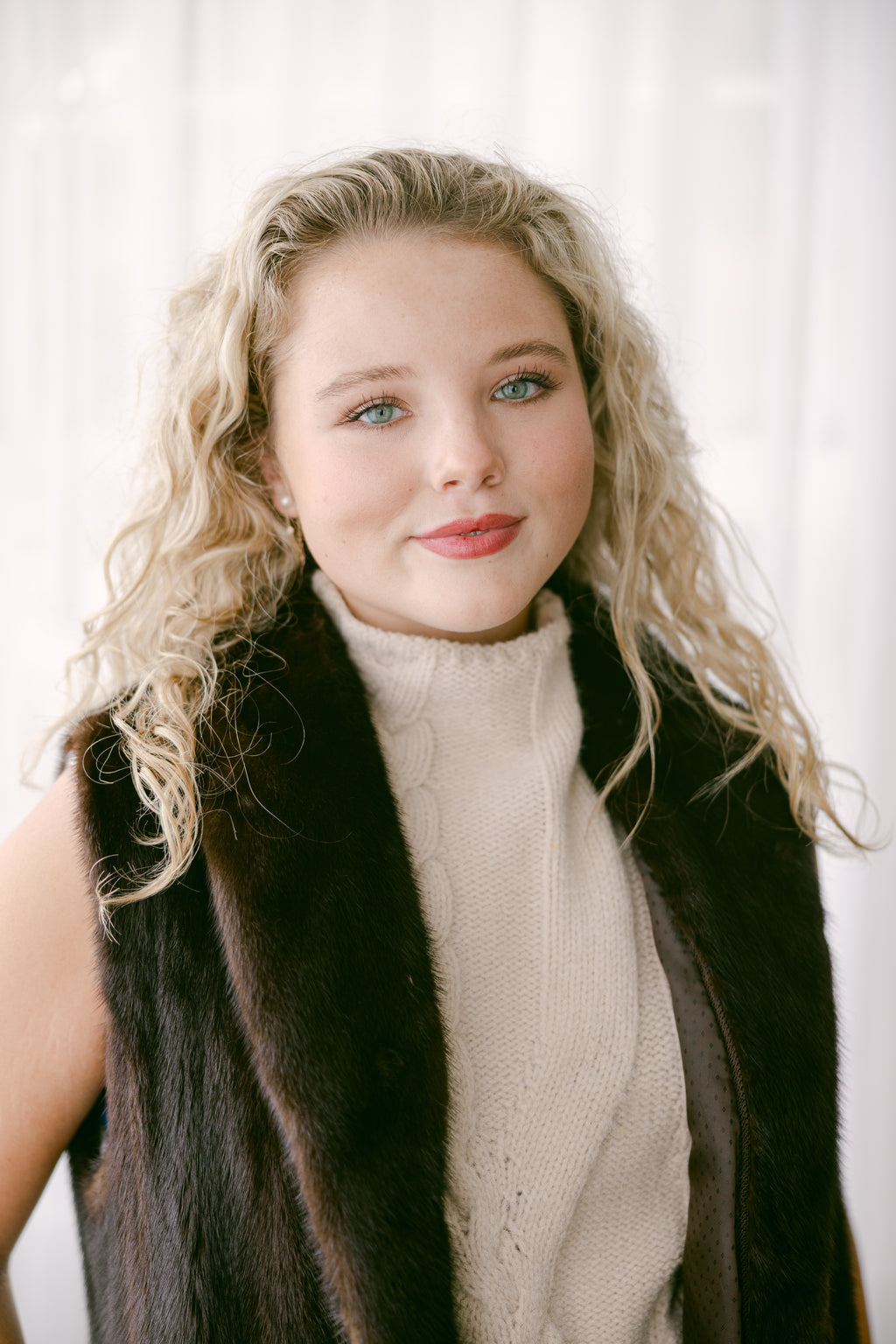 Dark Mahogany Mink Vest